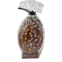22cm milk choc egg with mini eggs wrapped in cello - 2x550g