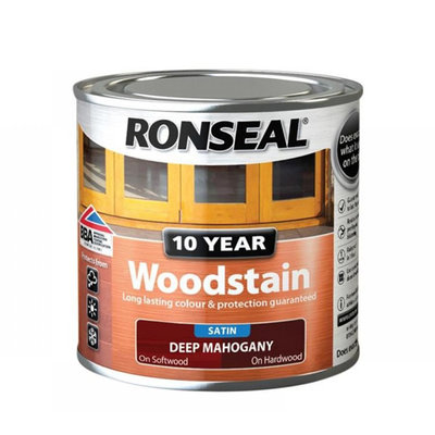 Ronseal 10 Year Woodstain - Deep Mahogany 2.5L