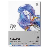 Winsor and Newton Medium Grain Cartridge Pad 220gsm - A4 Gummed