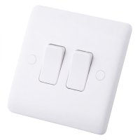 Slimline Switch 2 gang 2 way 