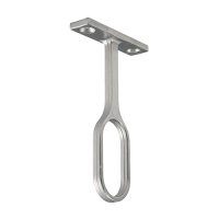 Oval Chrome Rail 30x15mm Centre Support Bracket