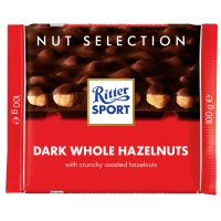 Ritter Sport dark chocolate with whole hazelnuts bar - 10x100g
