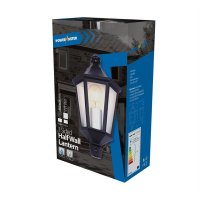 POWERMASTER 3 SIDED HALF WALL BLACK ALUMINIUM LANTERN
