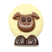 Solid decorated white chocolate sheep 15g - 2kg