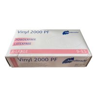 Meditrade Clear Vinyl PF Gloves Extra large - Pack of 100