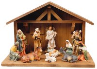 Nativity/Resin/11 Figures.4 1/4 inch With Shed   (89874)