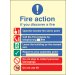 Fire action EEC (manual without lift) 150x200mm adhesive backed