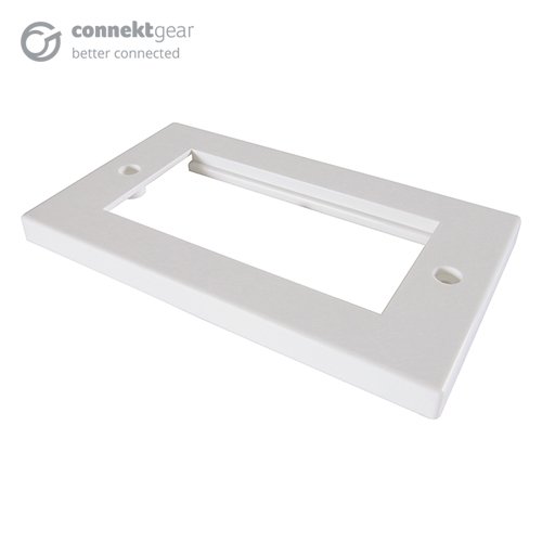 Double RJ45 faceplate 145&times;85 mm network outlet accessory - 90-0105