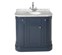 MERRION 900mm VANITY UNIT BLUE C/W MARBLE WORKTOP & UNDERCOUNTER BASIN