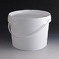 5 Litre White Tamper Evident Plastic Buckets.