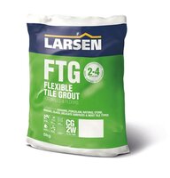 Tile Grout - Larsen Flexible Wall and Floor Grout White 5kg