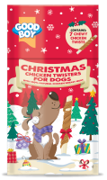 2026 Good Boy Christmas Chicken Twisters for Dogs 75g Tube x 8