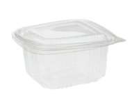 500cc Square Salad Container - Hinged Lid