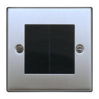 FEP Low Profile Satin Chrome Twin Aperature Media Plate | LV0801.0021