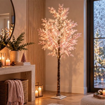 Micro LED Pink Blossom Tree - 6ft