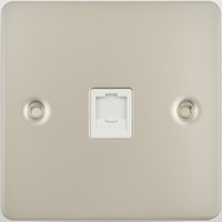 Telephone Ultimate RJ11 Telephone Socket Pearl Nickel