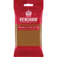 red packet of renshaw ready to roll icing fondant teddy bear brown