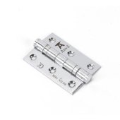 49575 - Polished Chrome 3 Inch Ball Bearing Butt Hinge (Pair) SS
