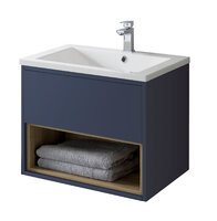 LUCCA 500 MATT BLUE WALL HUNG UNIT ONLY