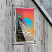 Stainless Steel Basic Banner Holder - Ideal for Printed Banners with Stitched Loops or Sleeve for Hanging - 600mm