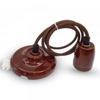 High Frequency Porcelain Lamp Holder E27 Brown