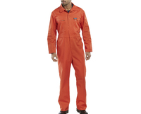 Super Click Zip and Stud Boilersuit Orange
