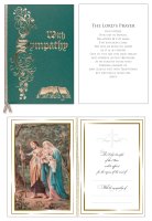 Mass Card/Green Cover With Ribbon/Pkd 6's   (2166)