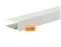TwinWall Roofing Edge / Drip Trim 10mm White 2.1 Metre