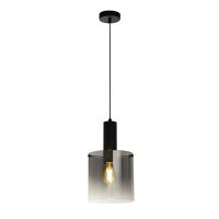 SWEDEN PENDANT MATT BLACK AND SMOKED OMBRE GLASS