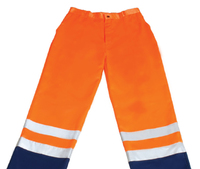 REDBACK P/C Hi-Visibility Trousers Orange/Navy