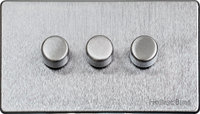 Heritage - Studio - 3Gang TED Dimmer Satin Chrome | LV0901.4154