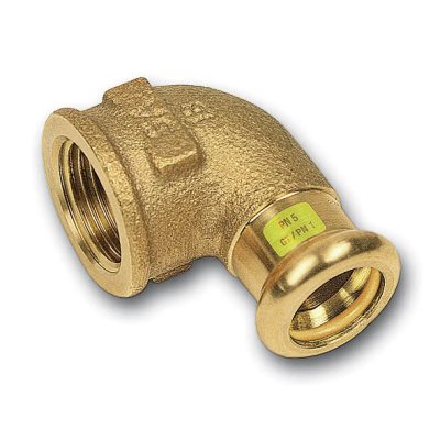 Pers- schroefkoppeling gas knie 12F x 1/2F