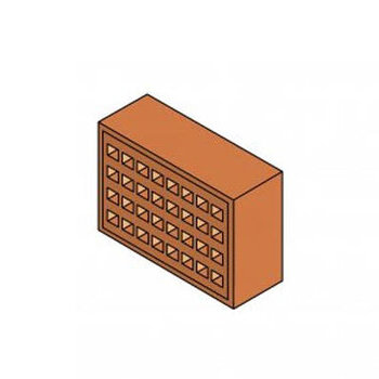 Square Hole Airbrick Red 215x140mm