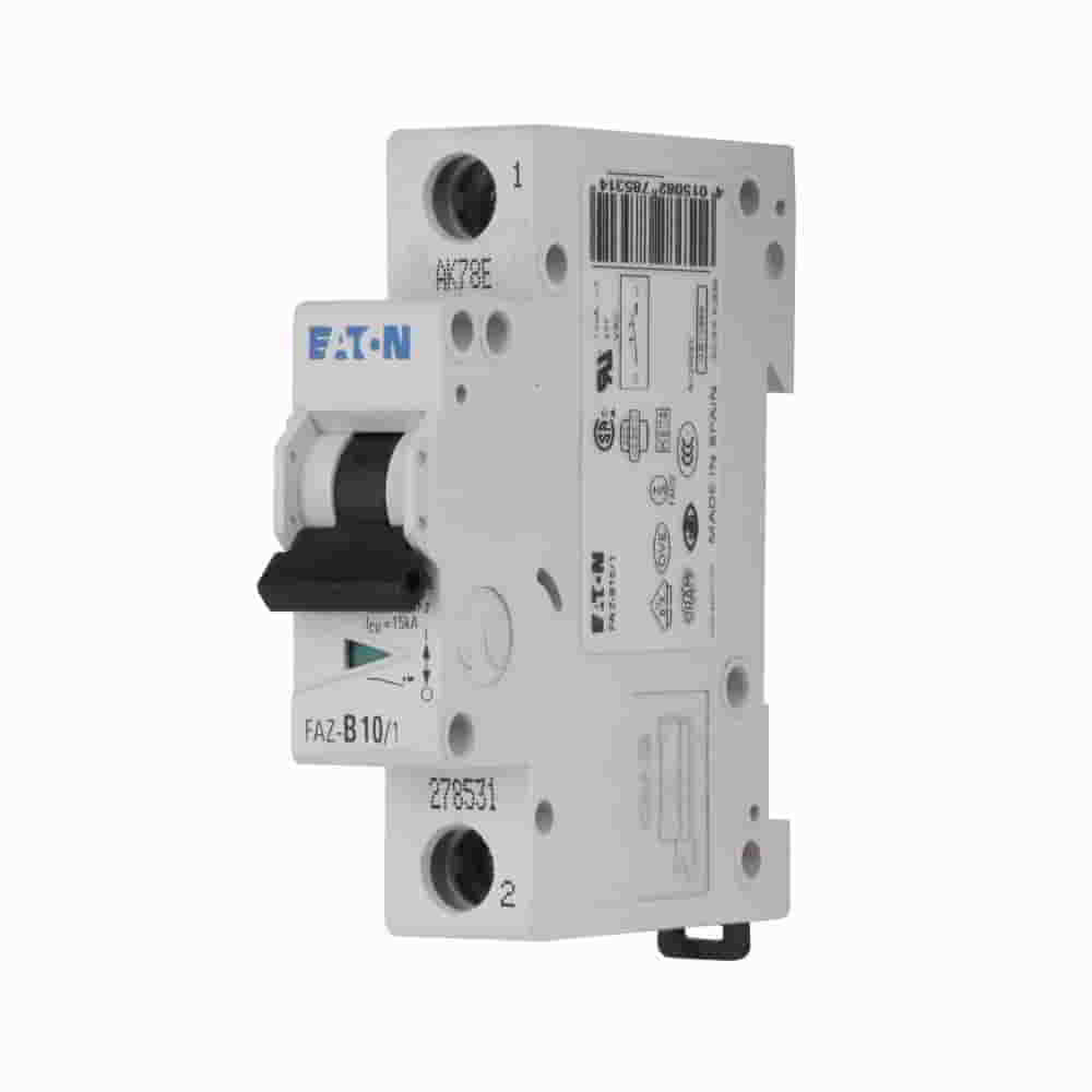 Eaton Moeller FAZ6-C10/1 MCB, 10A, 1-Pole, C-Type, 6kA - 239035