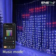 Smart Curtain Lights 2x2M 400LED Colour Changing RGBIC