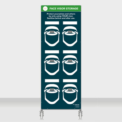Station de stockage de visi&egrave;re mobile - pour prendre 6x visi&egrave;res
