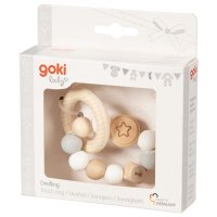 Goki Baby Touch Ring Elastic Star -Grey