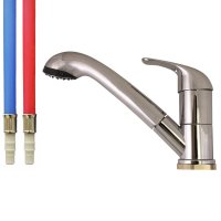 Reich Kama Shower Mixer Tap w/Julia Showerhead (Chrome - Serrated Hose Fittings)