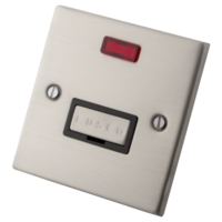 13A Stainless Steel Unswitched Spur & Neon Indicator 
