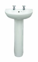STRATA 53CM BASIN & FULL PEDESTAL 2TH