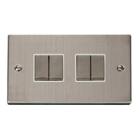 Click Deco Victorian 4 Gang 2 Way Switch