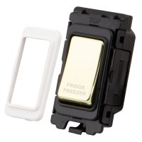 Polished Brass 20 Grid Module - FRIDGE FREEZER - 3050-050FF