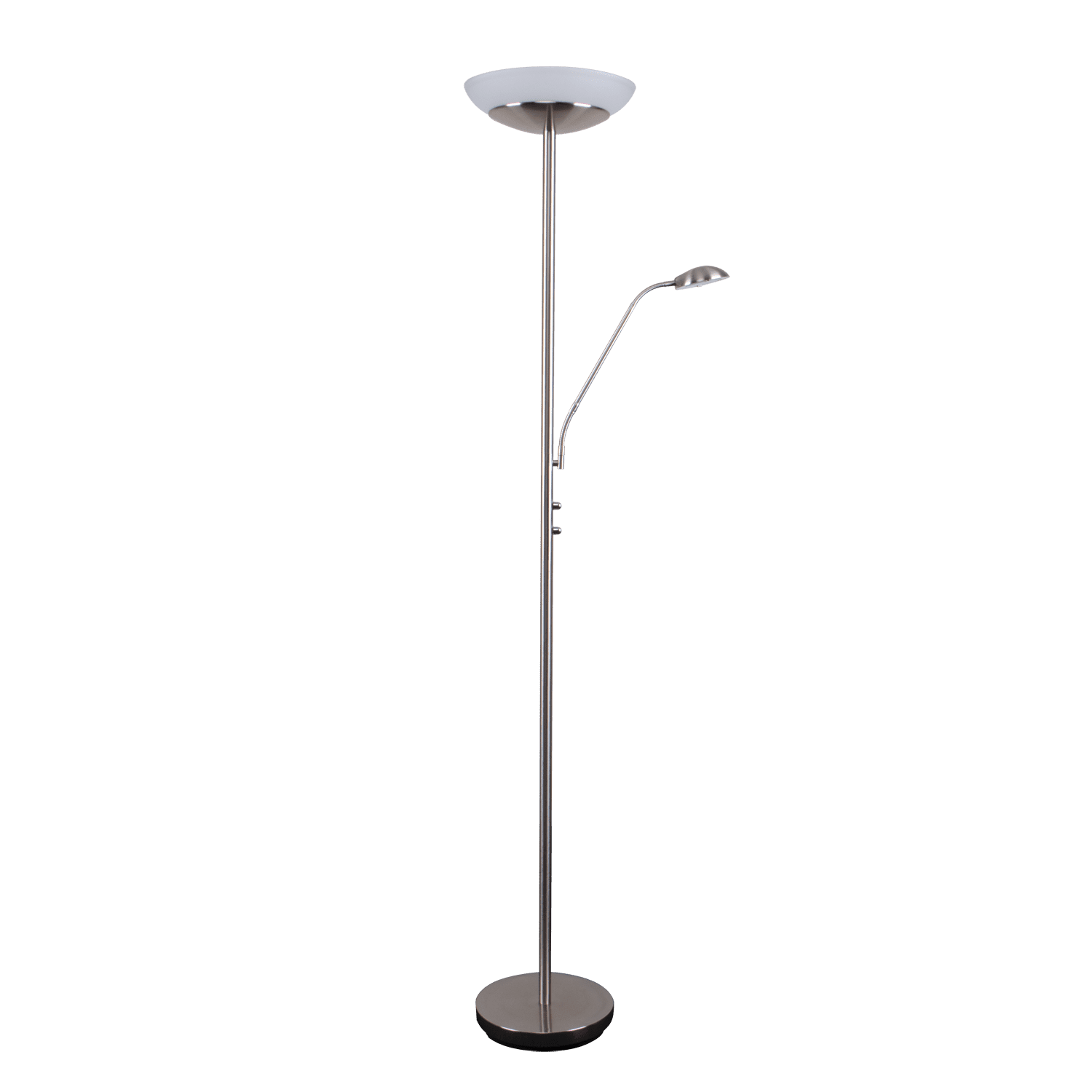 Domus Eden LED Mother and Child Floor Lamp Satin Chrome
