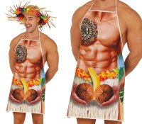 Naughty Hawaiian Men Apron, Adult