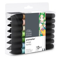 Winsor & Newton - Promarker x 12 + 1 Manga Fantasy