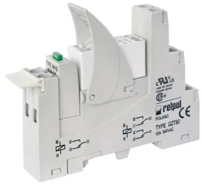 Push-in Interface Relay 24VAC 2CO Socket Mount Relay 97x15.9x75.8mm