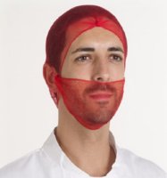 HairTite Metal Free Beard Net - Red One size