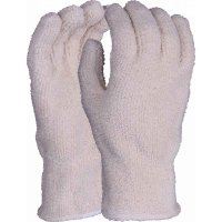 20 Oz SEAMLESS HEAT RESISTANT GLOVE TERRY COTTON WITH KNIT WRIST - CUT LEVEL 2