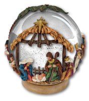 Resin Nativity/LED Waterball/Lights  (89775)