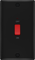 BG Nexus 45 Amp DP Switch c/w Neon - Matt Black